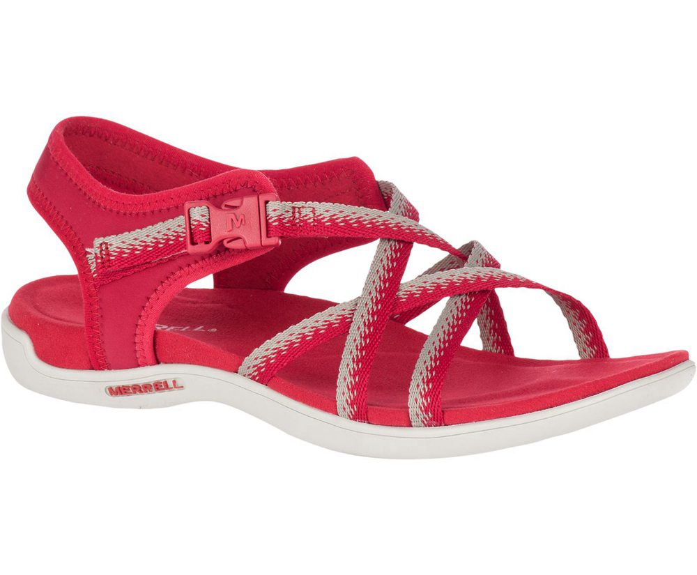 Merrell Sandals Red - District Muri Lattice - Womens 09WQCYUJN